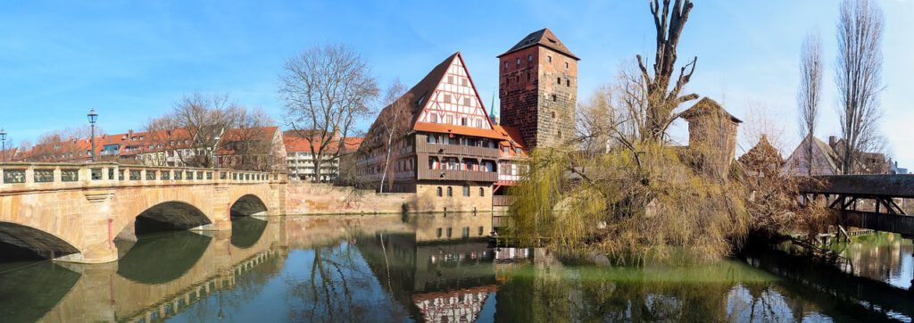 Henkersteg über die Pegnitz und Insel Schütt, Deutsch entdecken mit Stefanie